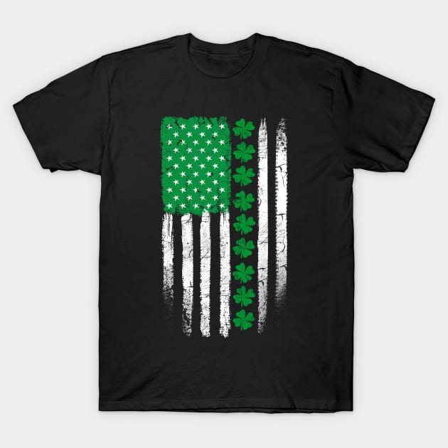 St. Patrick's Day Irish American Flag T-Shirt by jodesigners